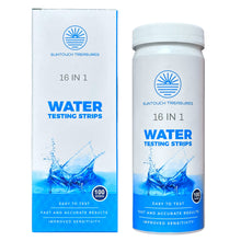 Load image into Gallery viewer, SUNTOUCH TREASURES 16 in 1 High Sensitivity 100 Water Test Strips, pH, Hardness, Chlorine, Lead, Iron, Copper, Lead, Nitrate, Nitrite for Home, Pool or Spa