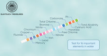 Load image into Gallery viewer, SUNTOUCH TREASURES 16 in 1 High Sensitivity 100 Water Test Strips, pH, Hardness, Chlorine, Lead, Iron, Copper, Lead, Nitrate, Nitrite for Home, Pool or Spa