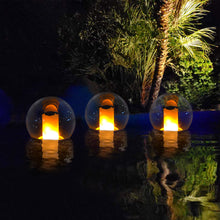 Load image into Gallery viewer, SUNTOUCH TREASURES - Solar Floating Pool Lights, Solar Flame Lights, Outdoor Waterproof Glowing Orb for Pool, Spa, Garden, Bedroom Night Decoration 1 Piece.