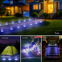 Load image into Gallery viewer, SUNTOUCH TREASURES Solar Ground Lights - 12 Pack Outdoor Disk Lights - Waterproof Garden Light Set for Pathway, Lawn - Bright Landscape Lighting for Yard, Patio, Walkway - Flat Inground 20 LED Lights