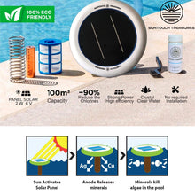 Load image into Gallery viewer, SUNTOUCH TREASURES SOLAR POOL MAID IONIZER - ORIGINAL UP TO 35,000 gallons
