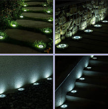 Load image into Gallery viewer, SUNTOUCH TREASURES Solar Ground Lights - 12 Pack Outdoor Disk Lights - Waterproof Garden Light Set for Pathway, Lawn - Bright Landscape Lighting for Yard, Patio, Walkway - Flat Inground 20 LED Lights
